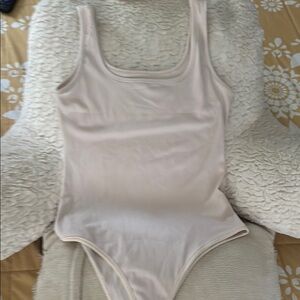 Beige Sleeveless Bodysuit